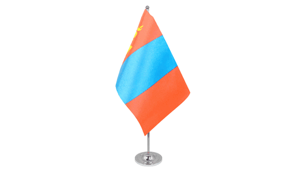 Mongolia Satin Table Flag